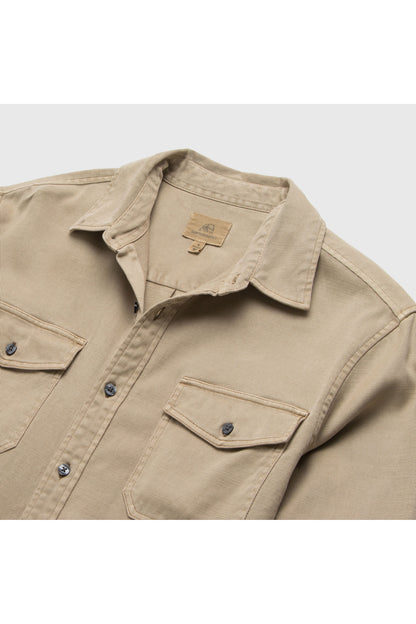 Jeb L/S Two-Pocket Garment-Dyed Shirt - Chinchilla - DUNE + SALT