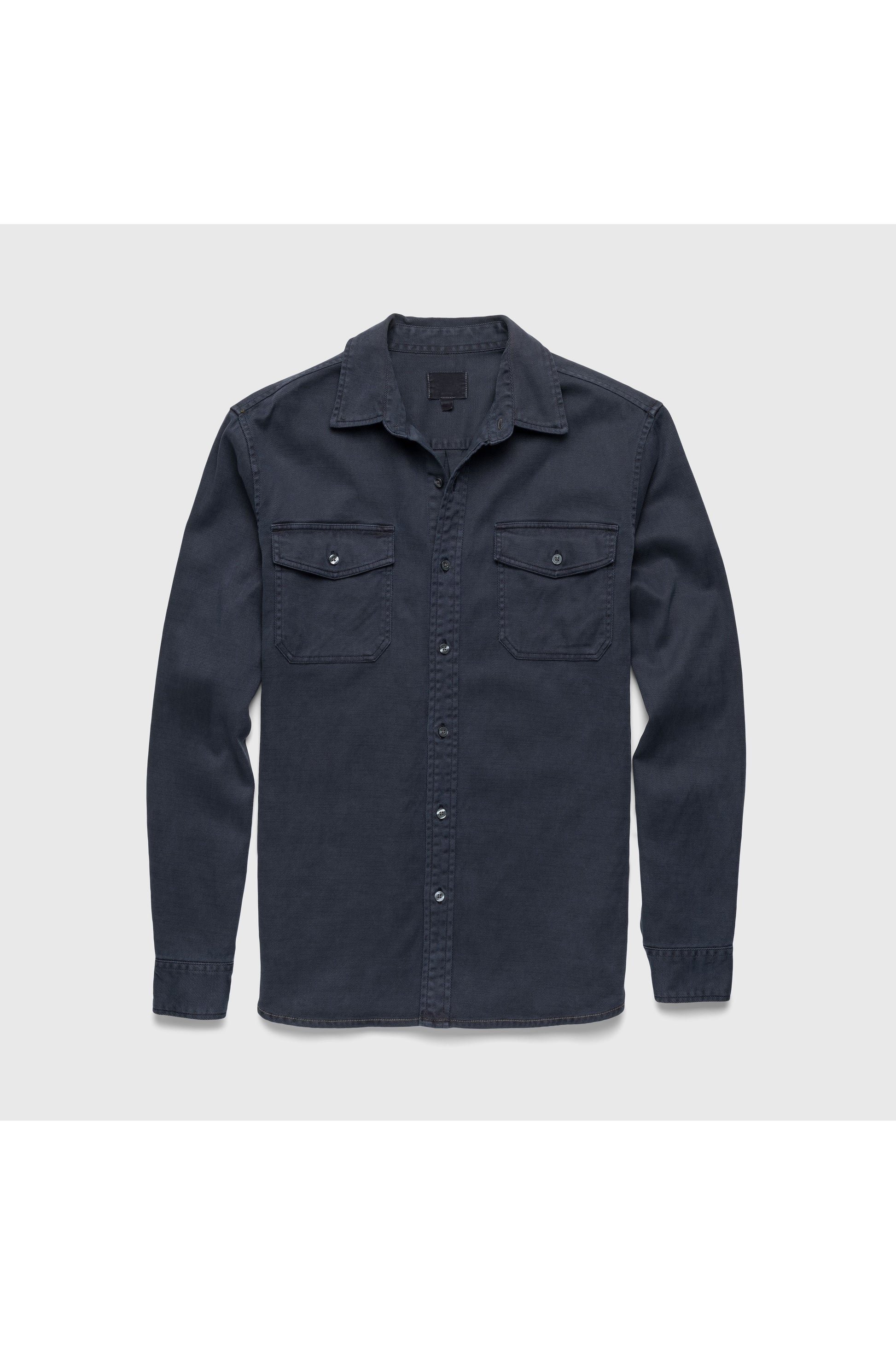 Jeb L/S Two-Pocket Garment-Dyed Shirt - Navy - DUNE + SALT