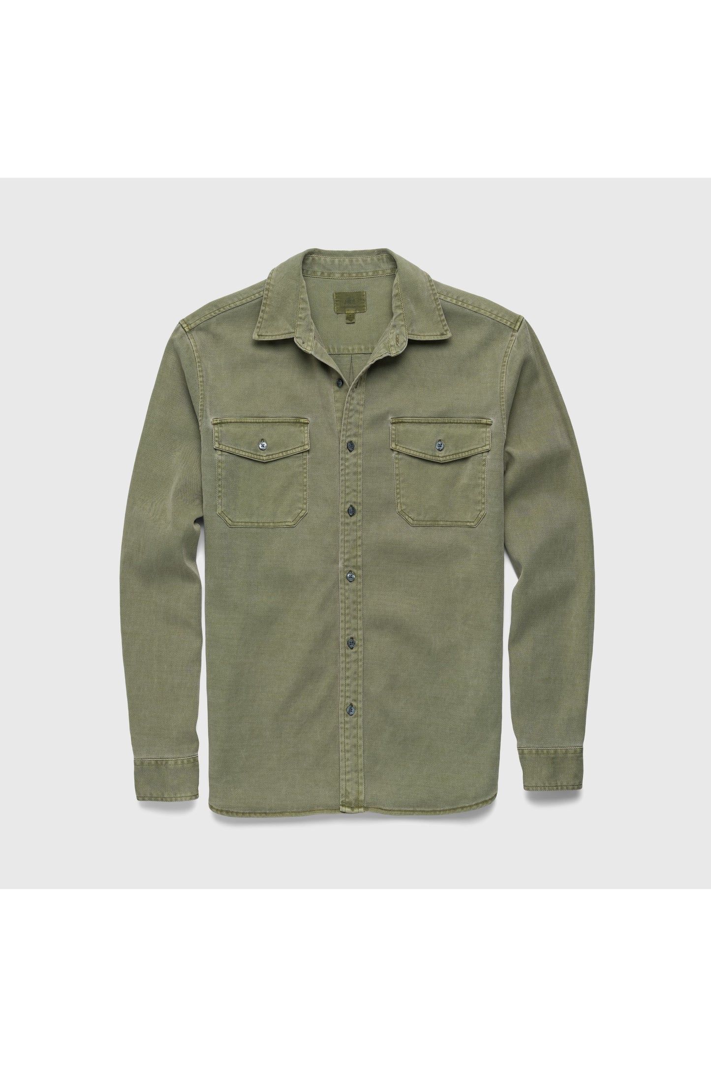 Jeb L/S Two-Pocket Garment-Dyed Shirt - Lichen Green - DUNE + SALT