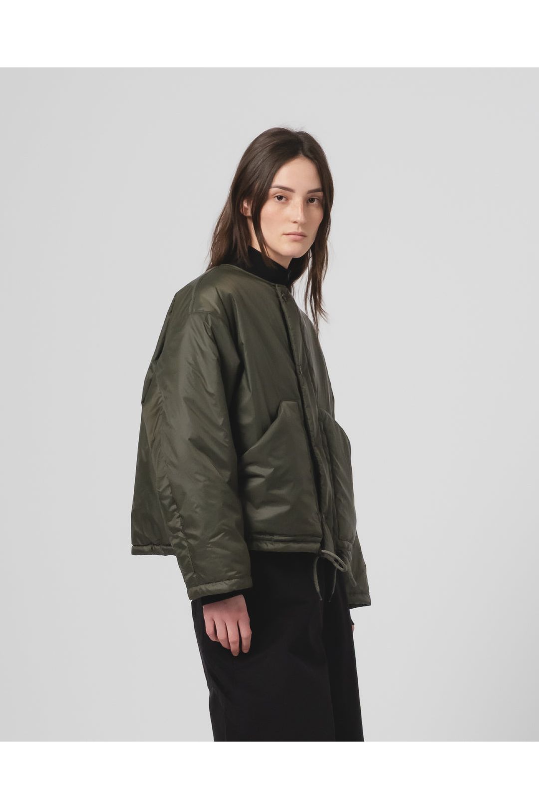 G.O.D Nuclear Padded Nylon Jacket - Dusty Green