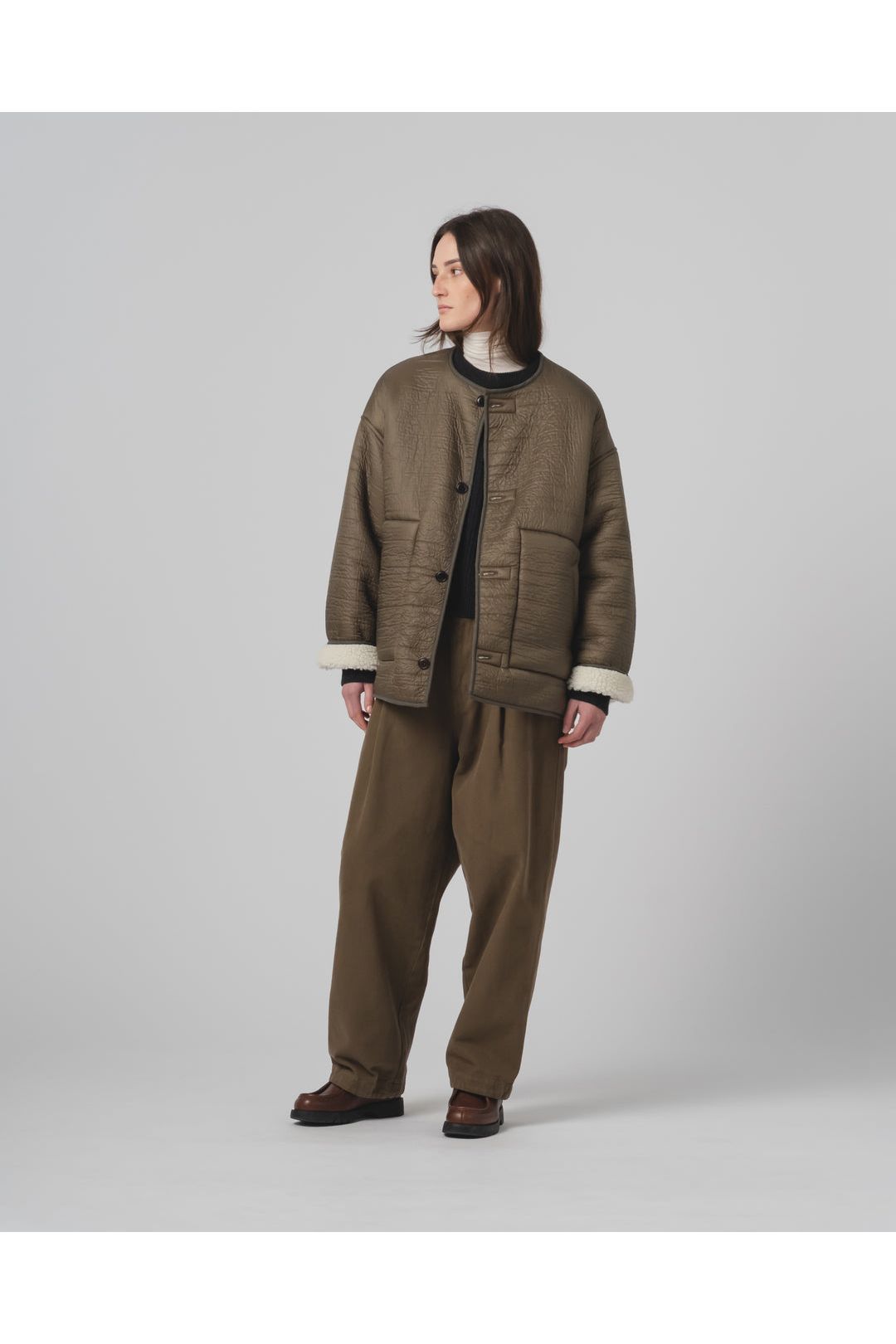 G.O.D Solar Piumino Nylon Jacket - Fossil/Off White