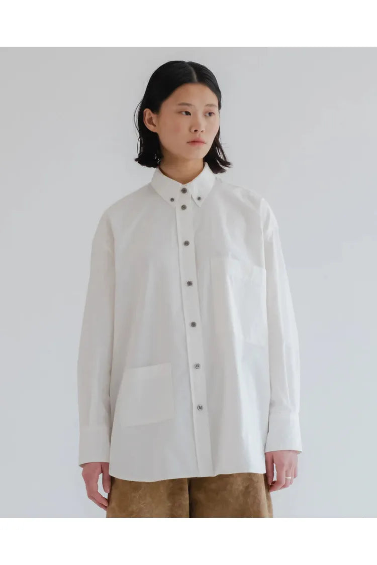 G.O.D. Icon Poplin Shirt - Milk - DUNE + SALT