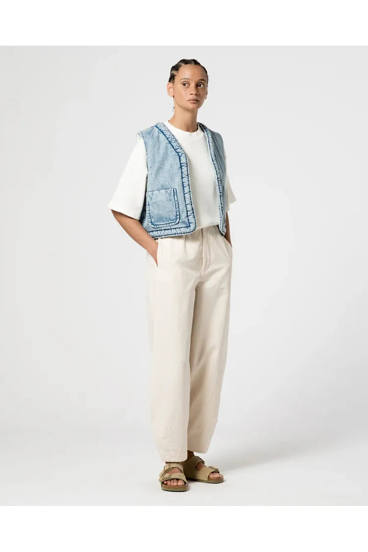 G.O.D Tsuki Salt Lake Denim Vest - Blue - DUNE + SALT