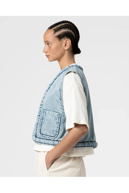 G.O.D Tsuki Salt Lake Denim Vest - Blue - DUNE + SALT