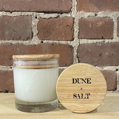 Dune and Salt Soy Candle 8 oz - "Salt" Dim Gray