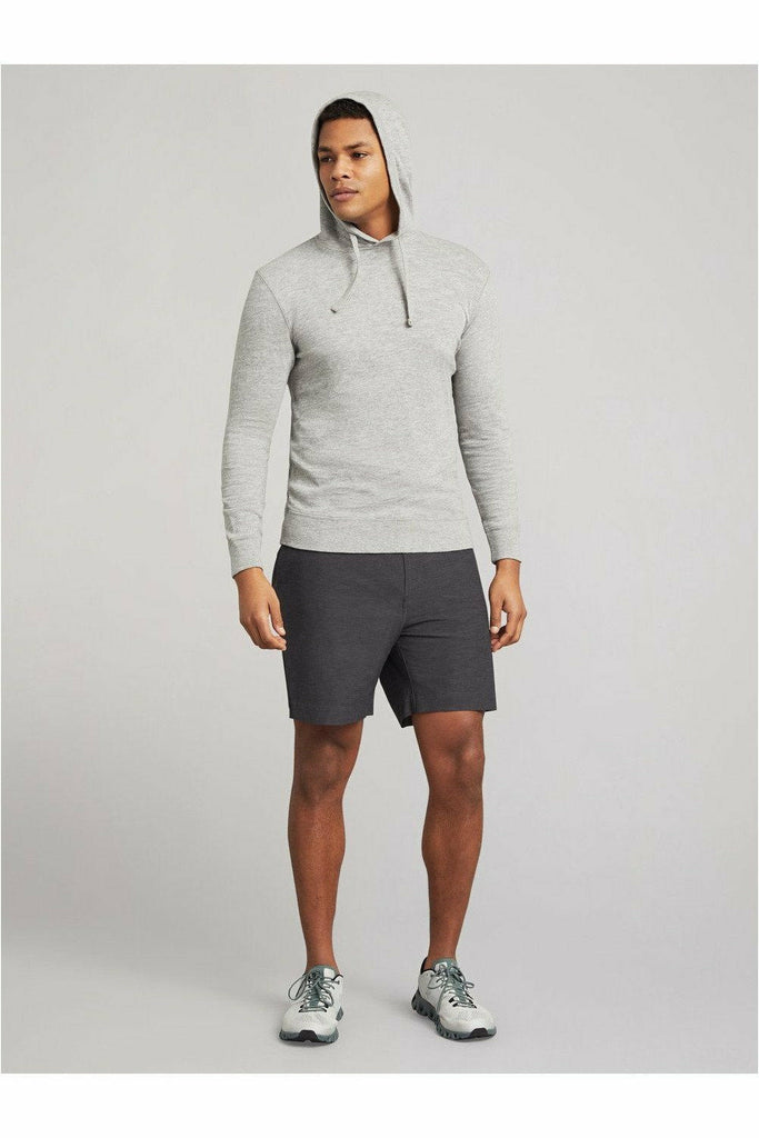 Faherty Slub Cotton Hoodie - Light Grey Heather Dark Slate Gray