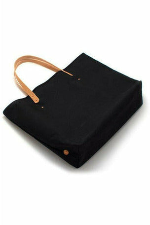 General Knot Waxed Canvas All Day Tote - Black Black