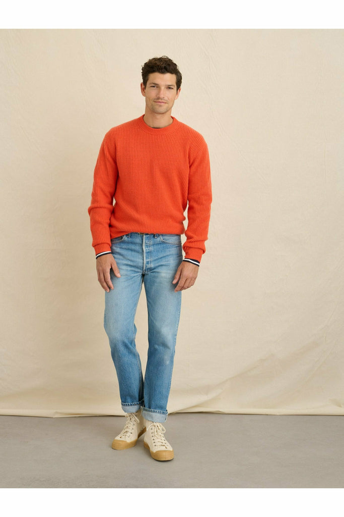 Alex Mill Jordan Washed Cashmere Sweater - Orange Gray