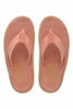 Island Slipper Suede Thong Flip Flops - Pink Snow
