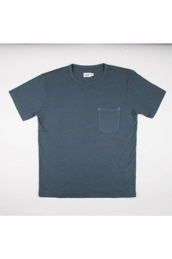Freenote Cloth 9 Ounce Pocket T-Shirt - Faded Blue Dim Gray