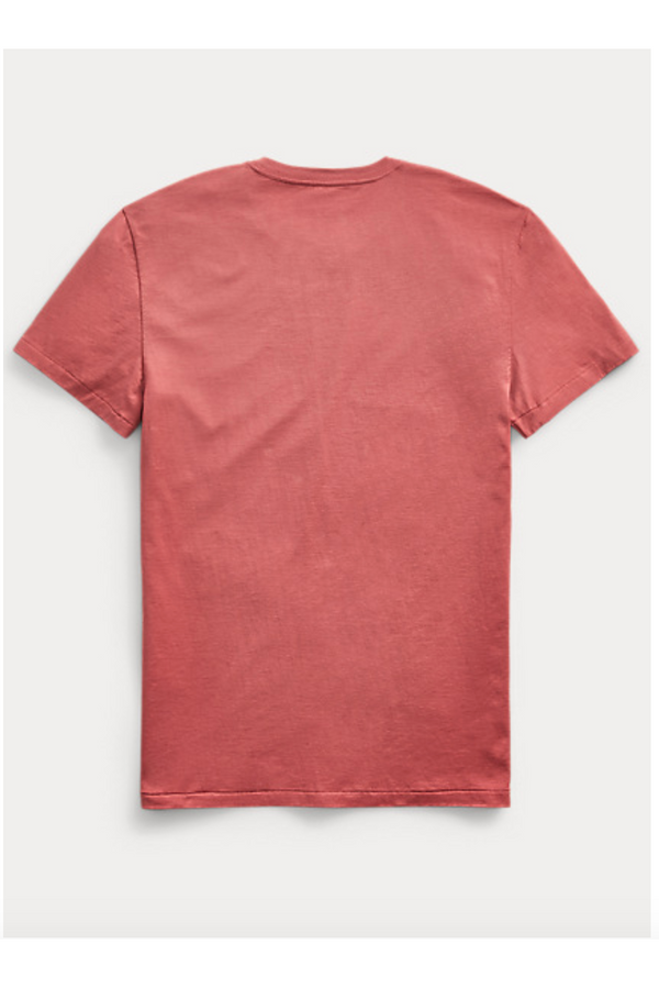 RRL Cotton Jersey Crewneck T-Shirt - Burnt Clay Pale Violet Red