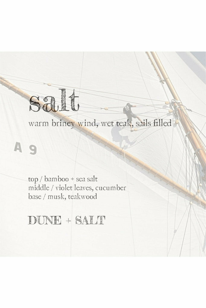 Dune and Salt Soy Candle 8 oz - "Salt" Gray