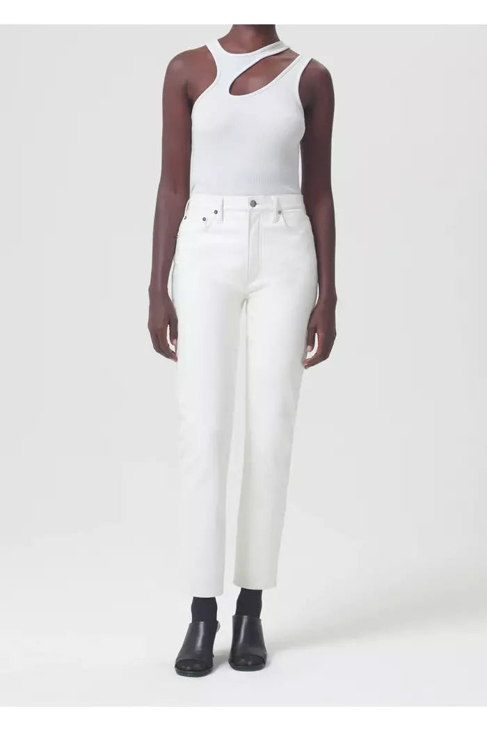 Recycled Leather Riley Long High Rise Straight - Lace - DUNE + SALT