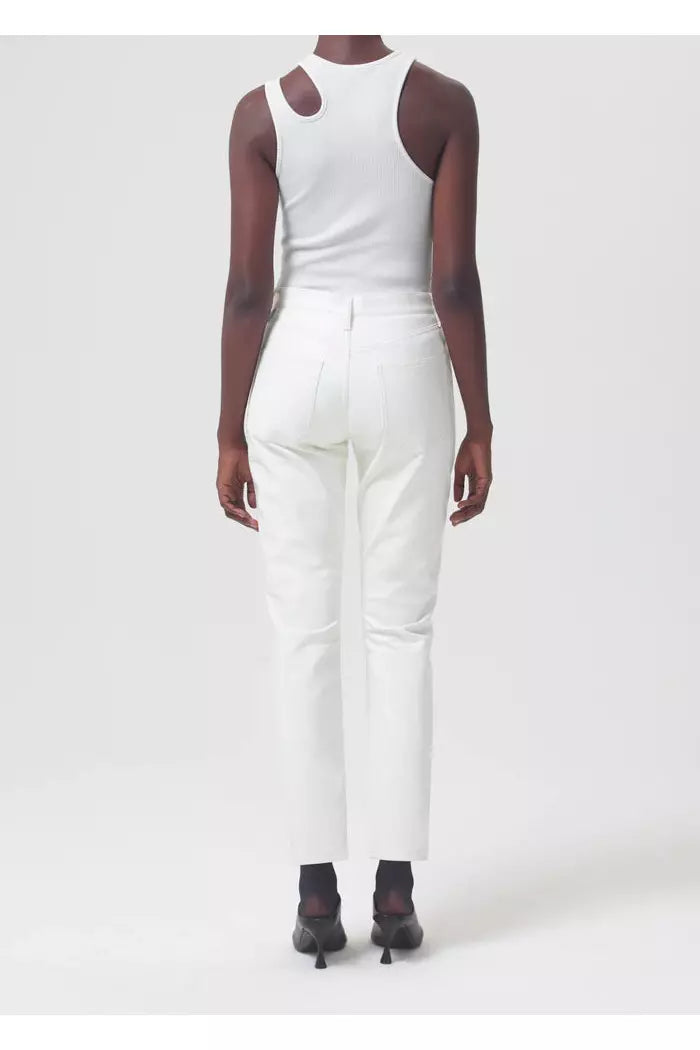 Recycled Leather Riley Long High Rise Straight - Lace - DUNE + SALT