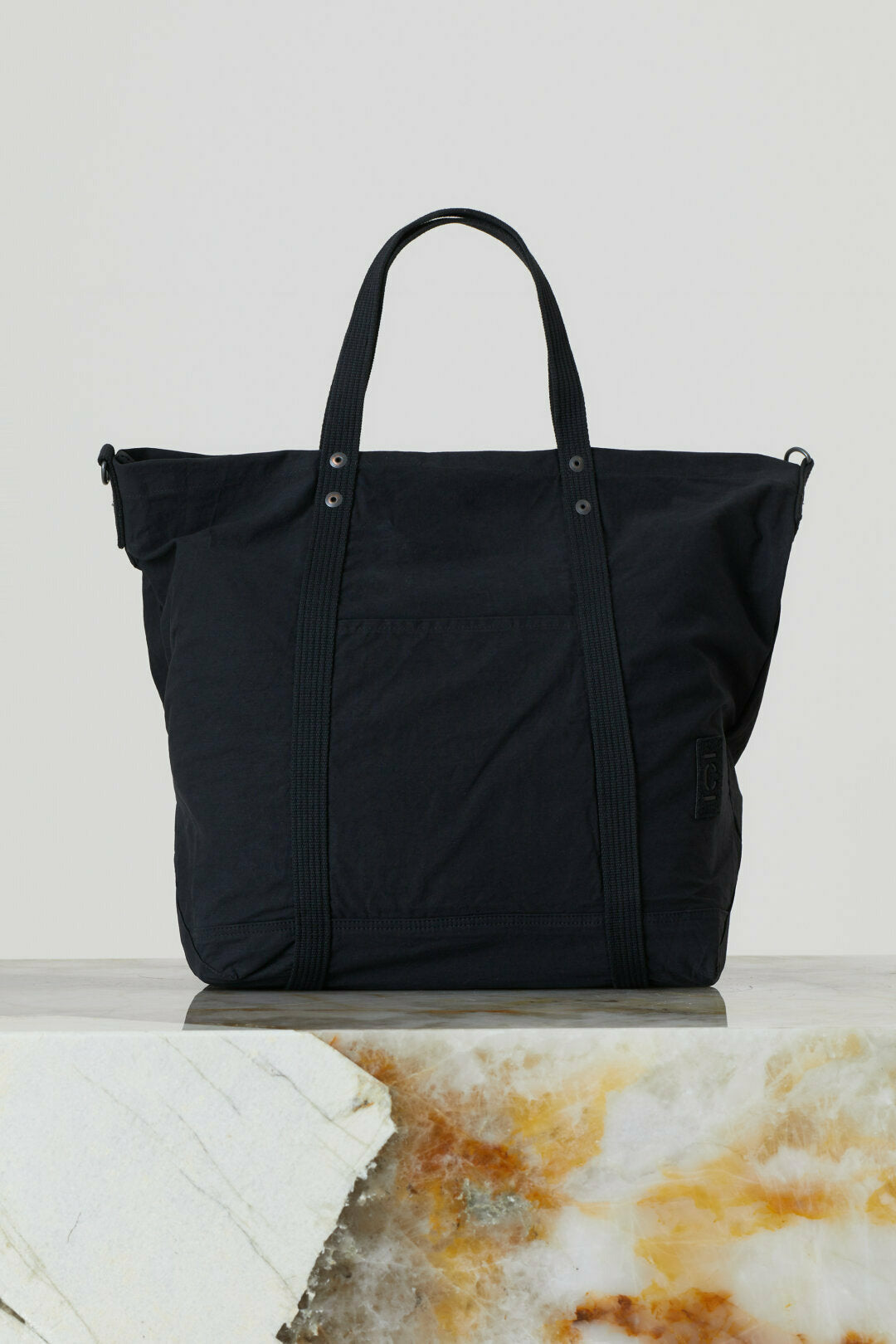 Cotton Canvas Tote Bag - Black - DUNE + SALT
