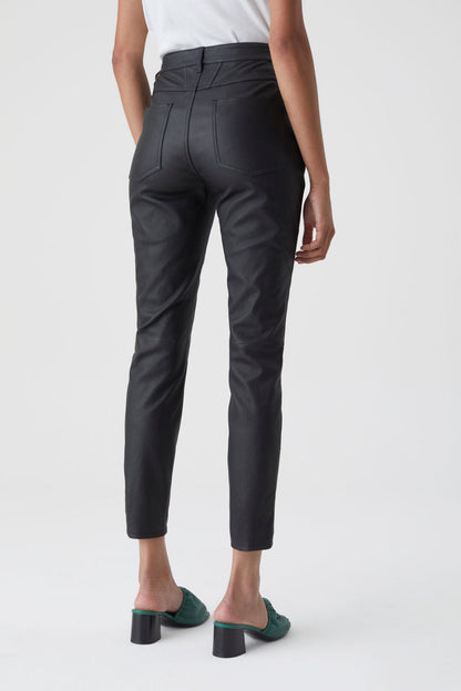Skinny Pusher Stretch Leather Pants - Black - DUNE + SALT