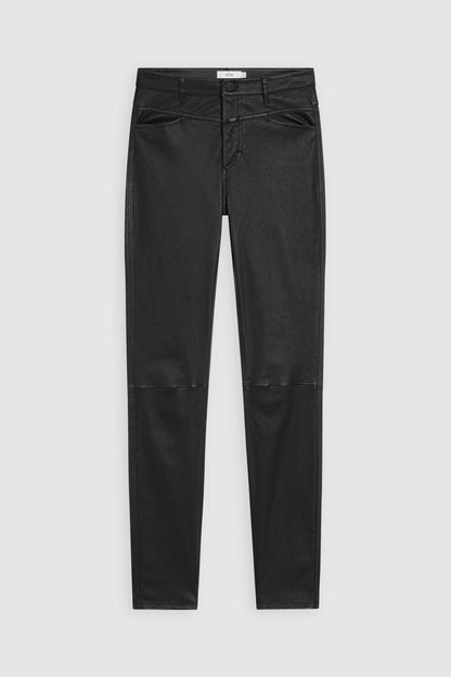 Skinny Pusher Stretch Leather Pants - Black - DUNE + SALT