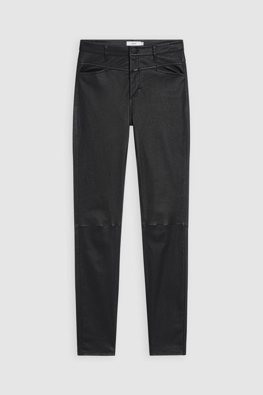 Skinny Pusher Stretch Leather Pants - Black - DUNE + SALT