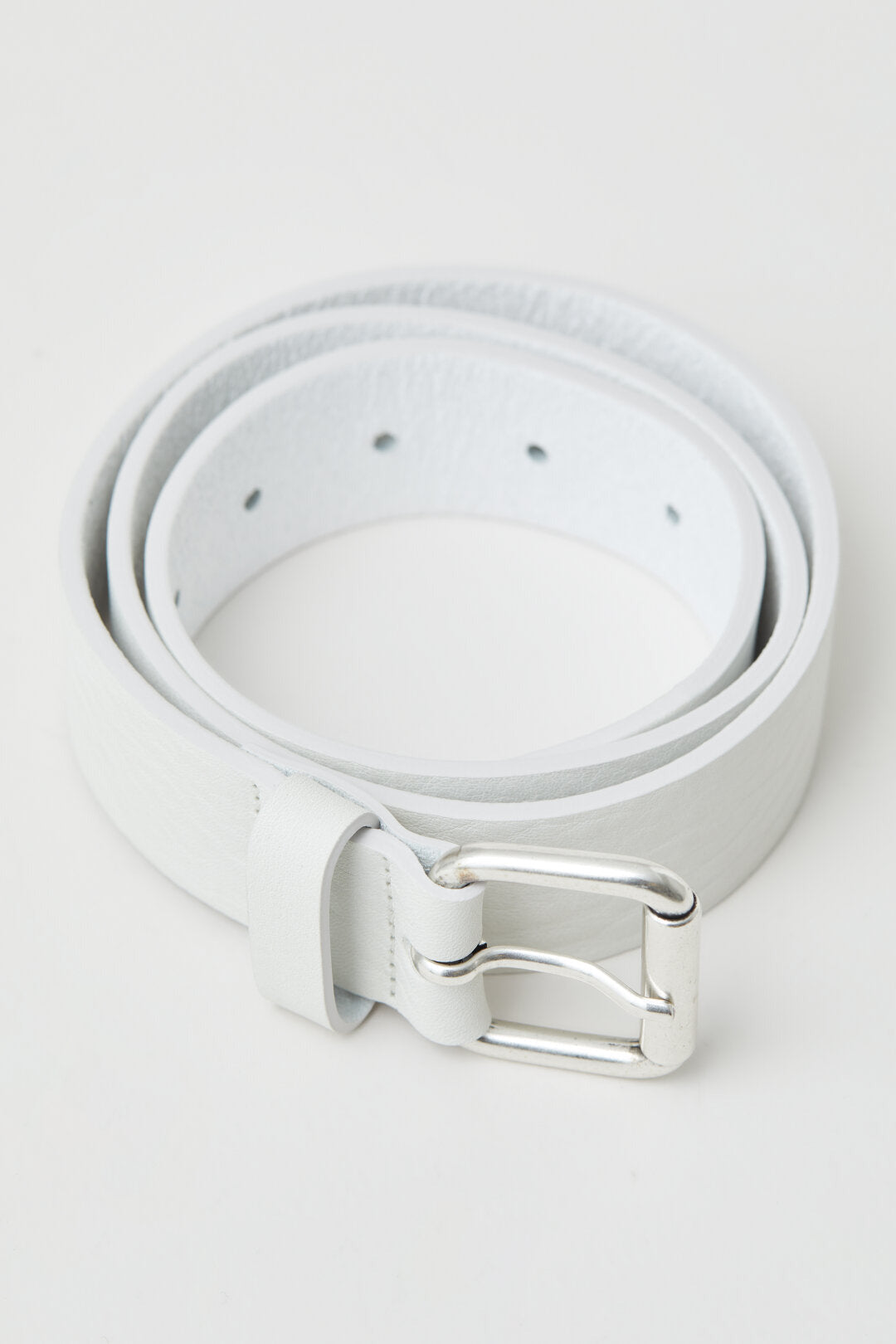 Leather Belt with Metal Buckle - Ivory - DUNE + SALT