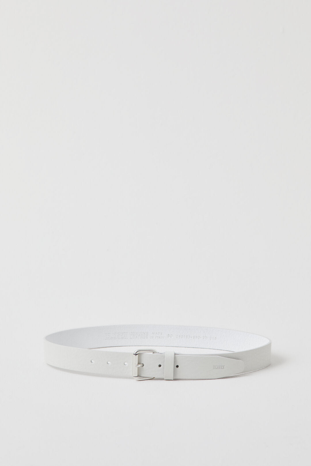 Leather Belt with Metal Buckle - Ivory - DUNE + SALT