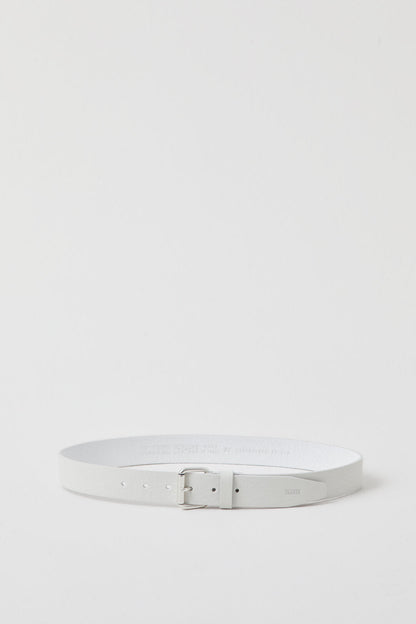 Leather Belt with Metal Buckle - Ivory - DUNE + SALT