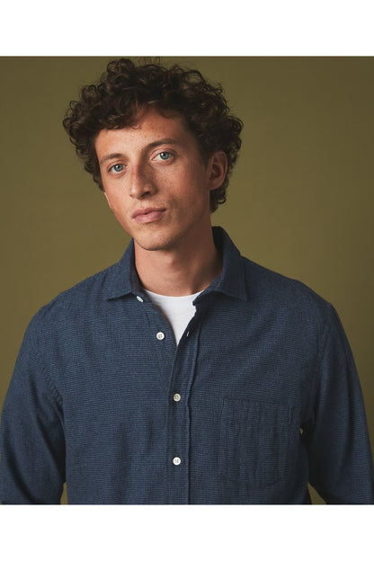 Paul Regular Flannel Shirt - Denim - DUNE + SALT