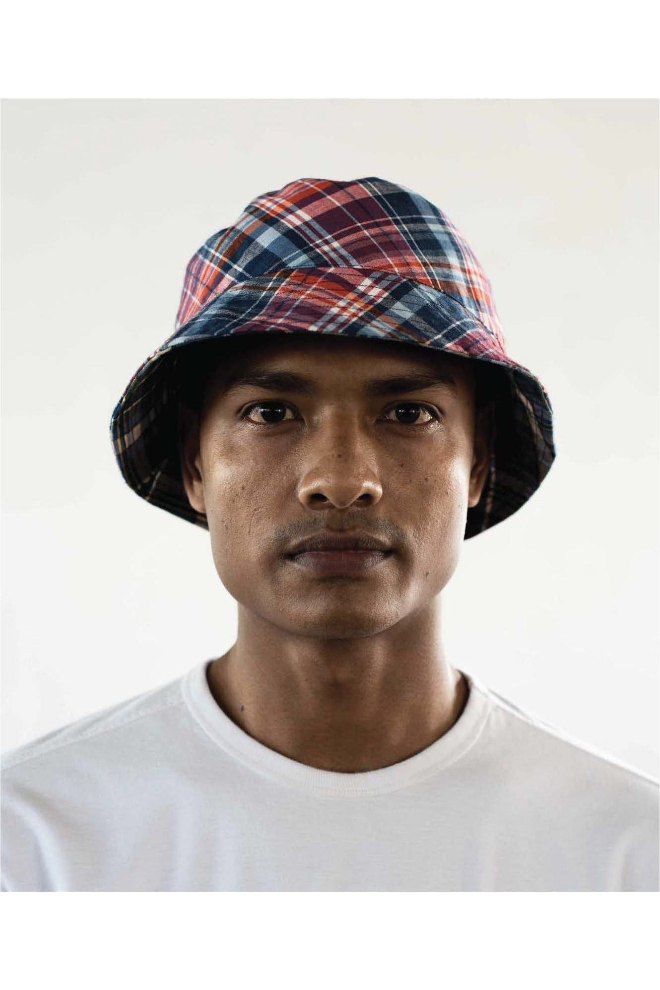 Reversible Bucket Hat - Red/Yellow/Olive Multi - DUNE + SALT