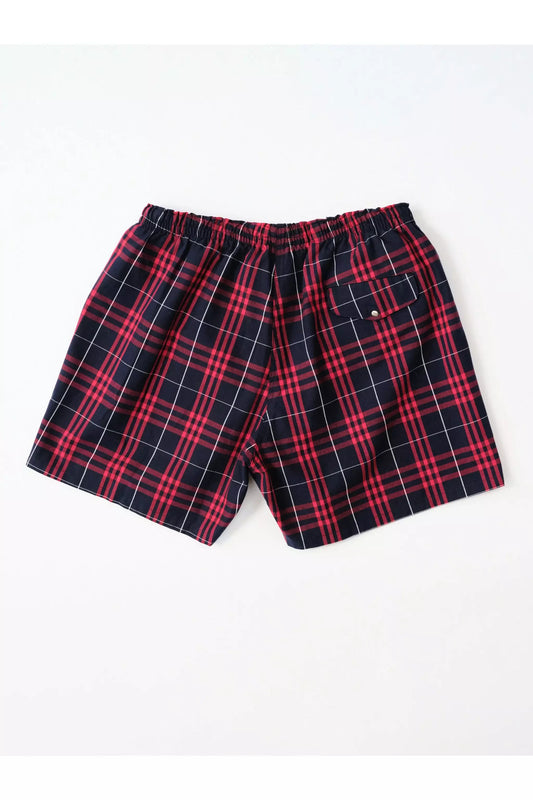 Jeffery Hybrid Trunk - Red/Blue Plaid - DUNE + SALT