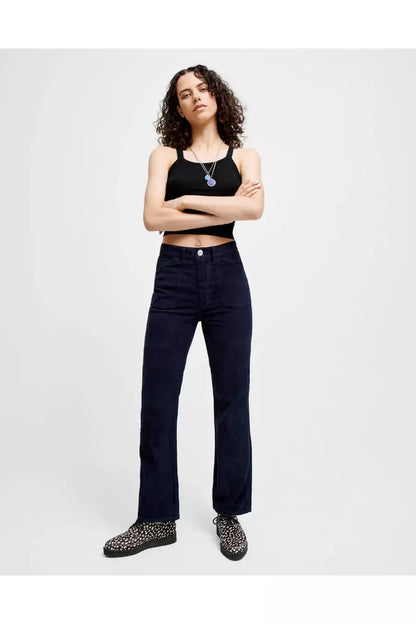 70s Corduroy Pocket Loose Flare - Navy - DUNE + SALT