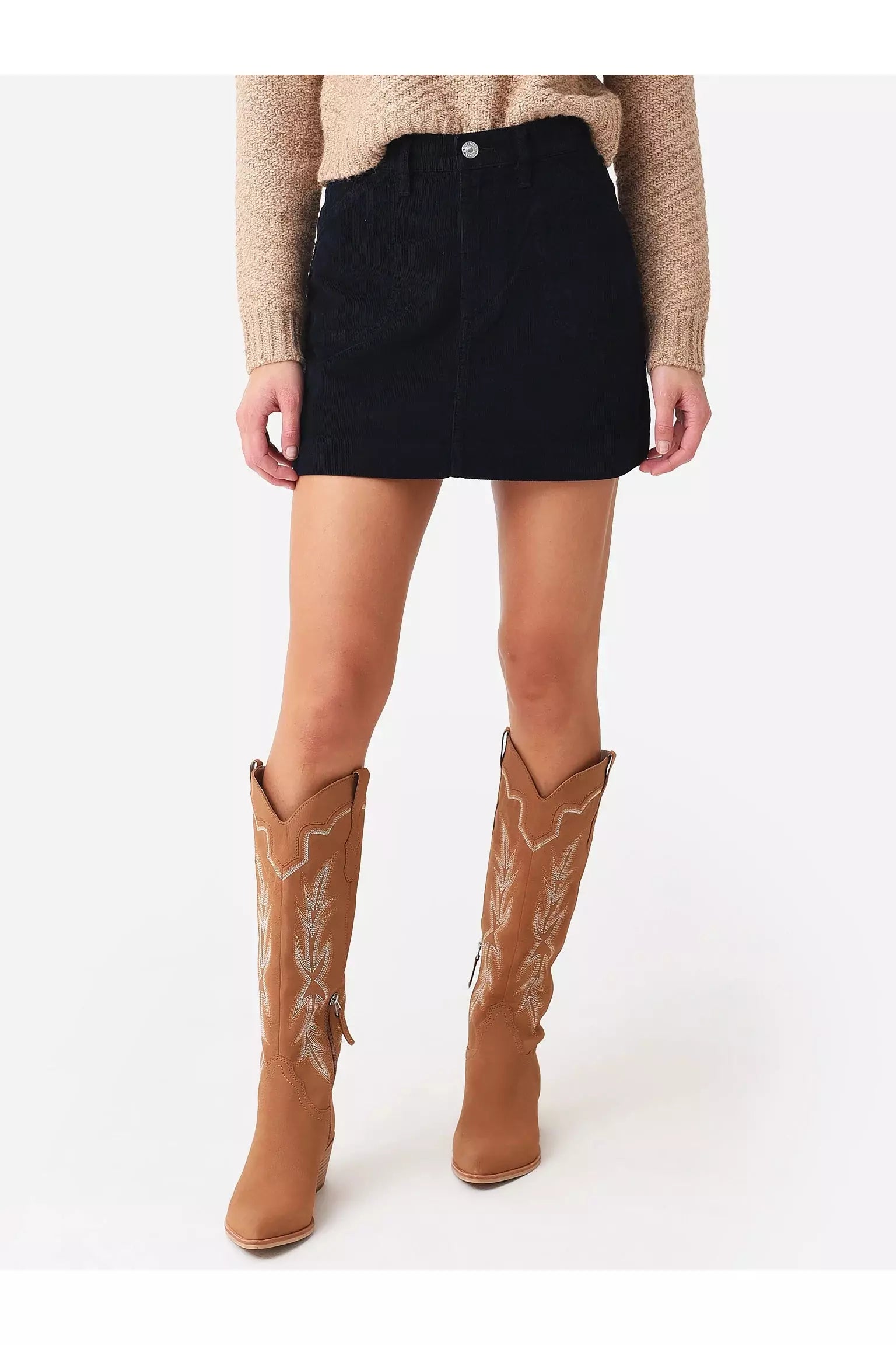 70s Pocket Mini Skirt - Navy - DUNE + SALT