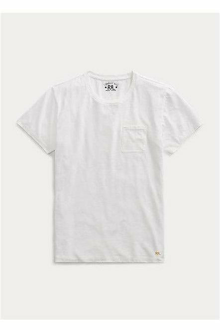 RRL Cotton Jersey Pocket T-Shirt - White Light Gray