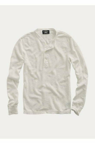 Our Lounge Henley features a two button placket, raw edge hem, and is made  from 100% cotton thermal. Paired here with the relaxed fitting…