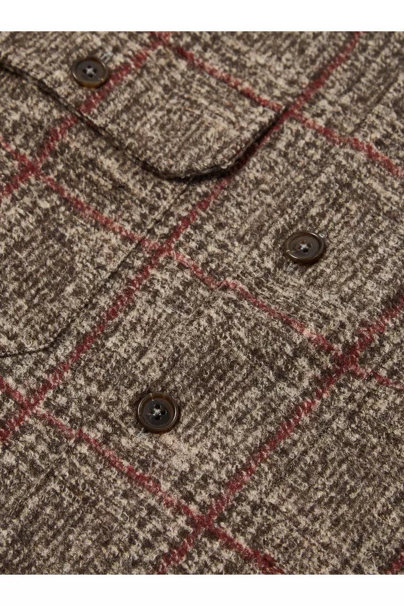 L/S Fleece Utility Shirt - Brown Bari - DUNE + SALT