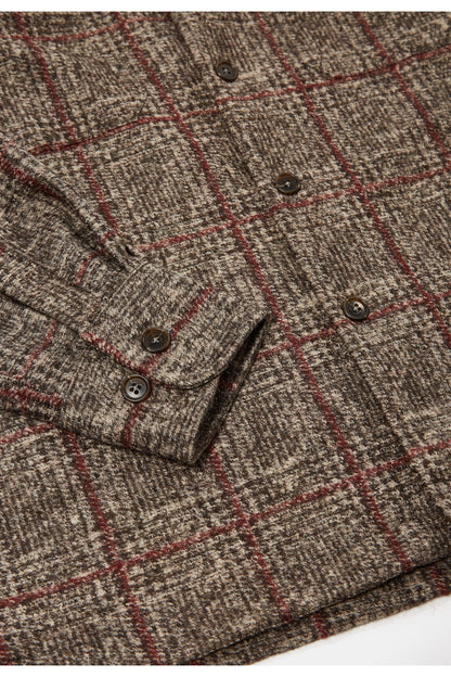 L/S Fleece Utility Shirt - Brown Bari - DUNE + SALT